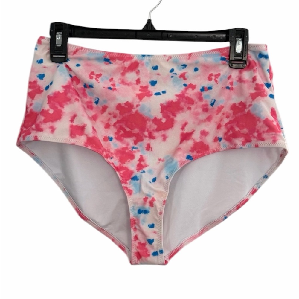 Woman’s Pink & Blue Tie-Dye Bikini Bottoms
Size Large - Waist 14”